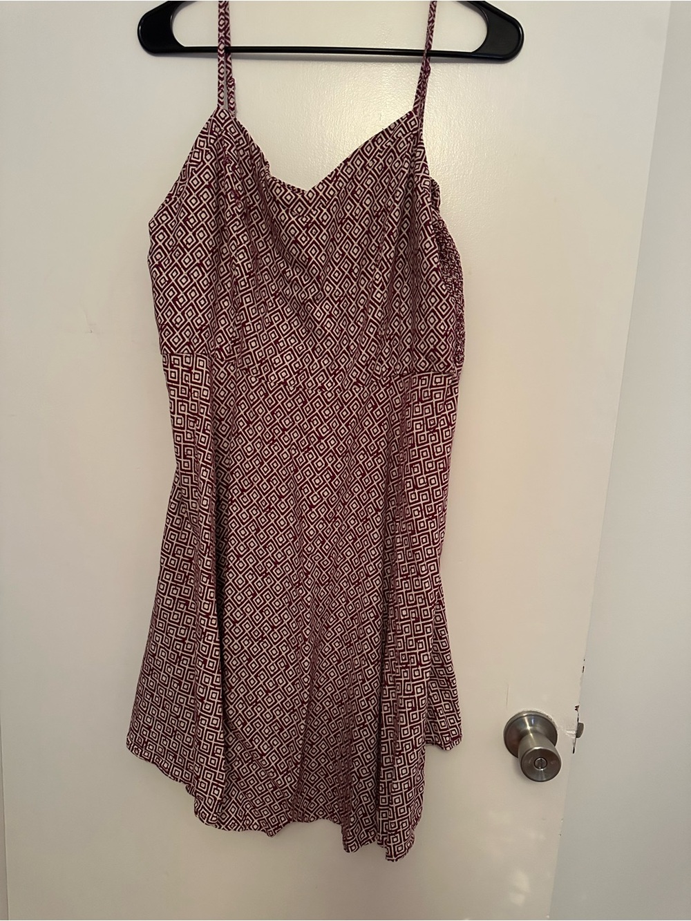 Old Navy Burgundy Geometric Mini Dress